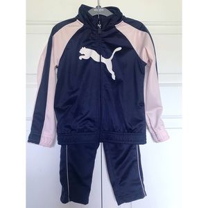Puma pink and blue jogging suit